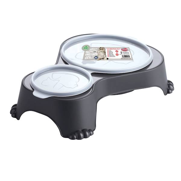 EU MISKA PODWÓJNA 1L+0,28L Z ZAMKNIĘCIEM