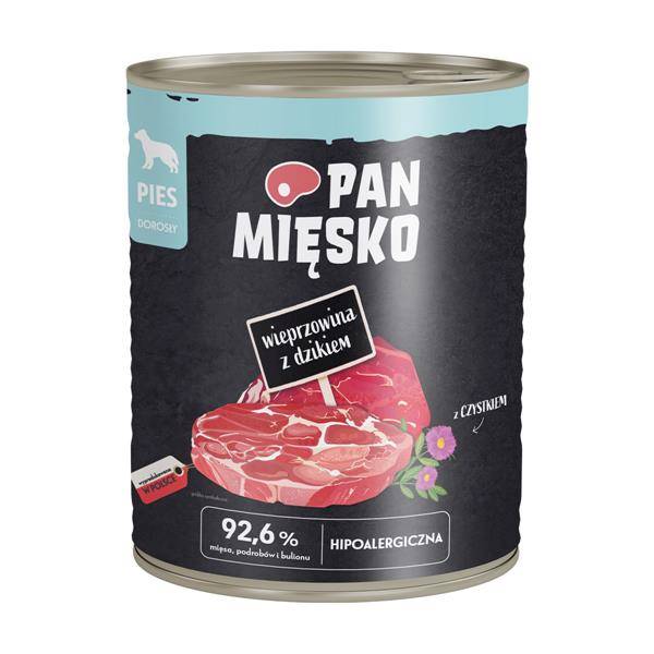 PAN MIĘSKO 800G KONS. WIEPRZOWINA Z DZIK  PIES