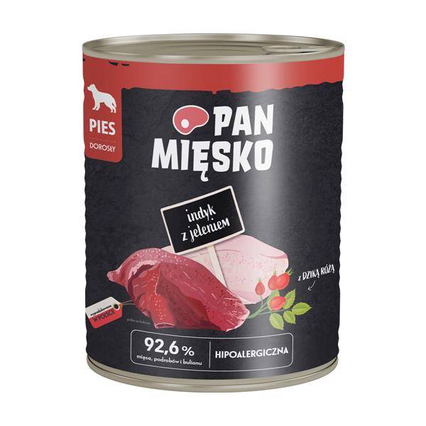 PAN MIĘSKO 800G KONS. INDYK  JELEŃ  PIES