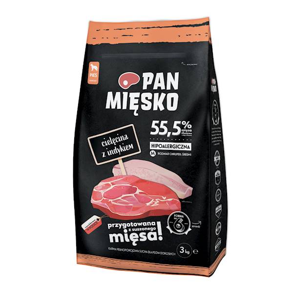 PAN MIĘSKO 3KG XS CIELĘCINA, INDYK