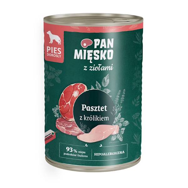 PAN MIĘSKO 400G KONS. PASZTET Z KRÓLIKIEM