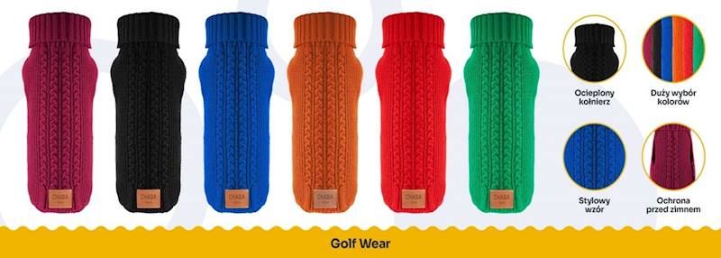 CHABA GOLF WEAR L szerokość 27-36 cm, długość 34cm
