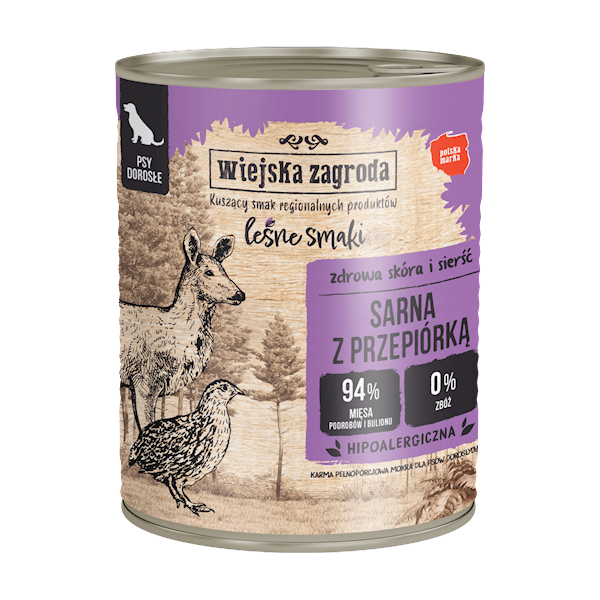 WIEJSKA ZAGRODA 800G LEŚNE SMAKI SARNA Z PRZEPIÓRK
