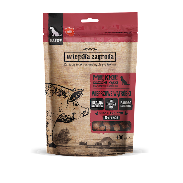 WIEJSKA ZAGRODA PRZYSMAK 100G WIEPRZOWE WĄTRÓBKI
