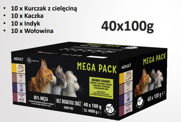 PETREPUBLIC MEGA PACK 40x100G KOT