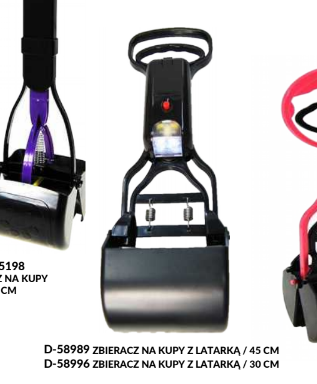 DELFIN ZBIERACZ NA KUPY Z LATARKĄ 45CM