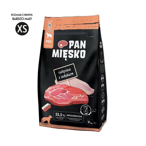 PAN MIĘSKO 9KG XS CIELĘCINA, INDYK
