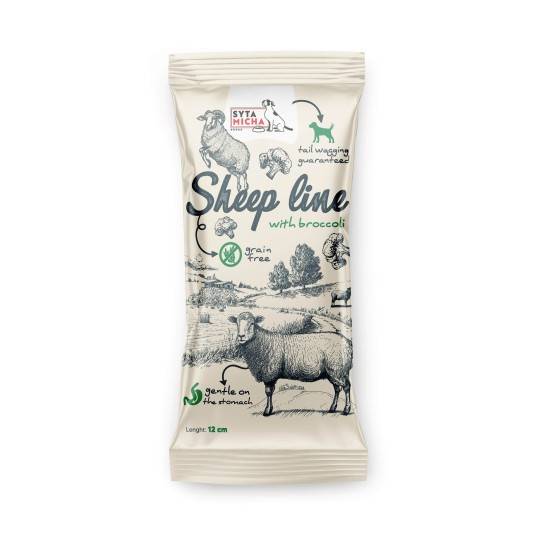 SYTA MICHA Sheep Kość do żucia Owca z brokuł. 12MC
