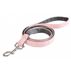 BK Smycz dla psa, 1,5x120cm, szary/różowy