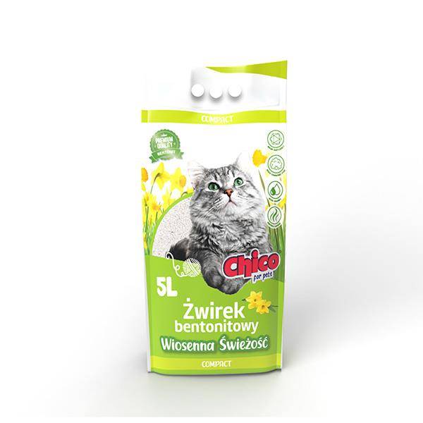 CHICO ŻWIREK BENTONIT COMPAC WIOSENNA ŚWIEŻOŚĆ 5L