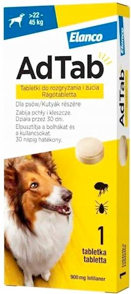 MED ADTAB 900MG 22-45KG TBL NA KLESZCZE