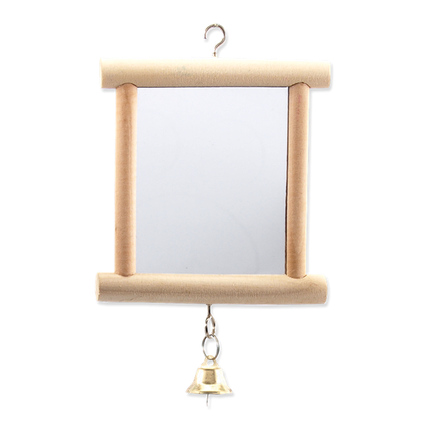 PL LUSTERKO W DREWNIANEJ RAMCE 13x10CM Z DZWONKIEM