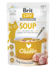 BRIT CARE CAT SOUP WITH CHICKEN 75g
