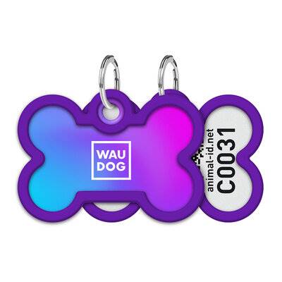 COLLAR ADRESÓWKA Z QR PASZPORTEM 40MM/28MM KOŚĆ