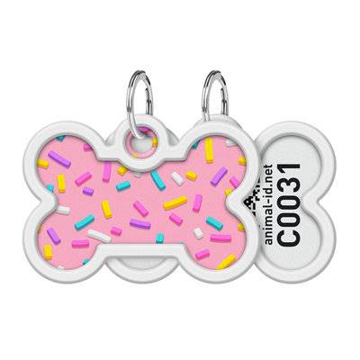 COLLAR ADRESÓWKA Z QR PASZPORTEM 40MM/28MM KOŚĆ