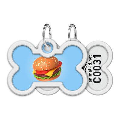 COLLAR ADRESÓWKA Z QR PASZPORTEM 40MM/28MM KOŚĆ