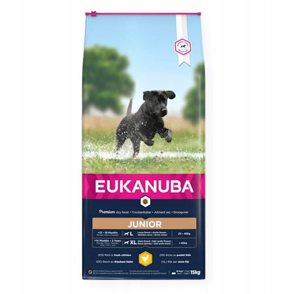 EUKANUBA 15KG JUNIOR KURCZAK XL