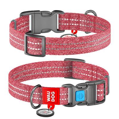 COLLAR OBROŻA Z QR PASZPORTEM XL 25/37-58 CZERWONA
