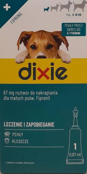 KROPLE P/PCHŁOM DLA PSA 2-10KG DIXIE S