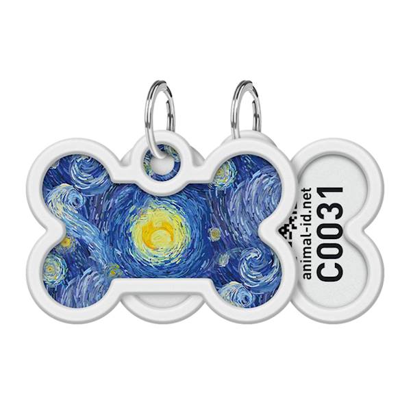 COLLAR ADRESÓWKA Z QR PASZPORTEM 40MM KOŚĆ