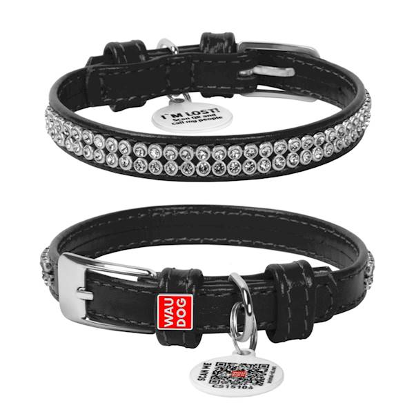 COLLAR OBROŻA SKÓRZANA Z PASZPORTEM QR 9/19-25 