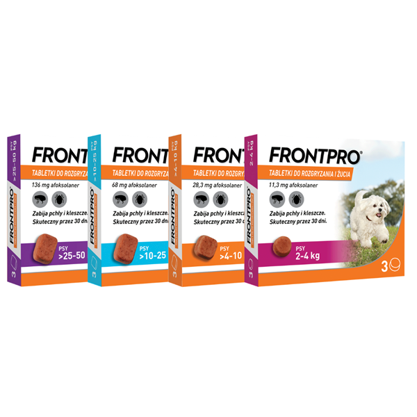 MED FRONTPRO S 11MGx3 2-4KG NA PCHŁY I KLESZCZE