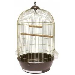 PP KLATKA DLA PTAKÓW 40x40x70 OKRĄGŁA ZŁOTA