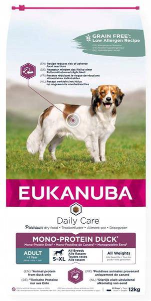 EUKANUBA 12KG ADULT DAILY CARE MONO KACZKA