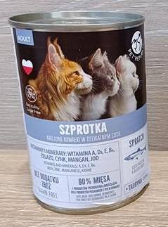 PETREPUBLIC 400G KOT KAWAŁKI SZPROTKA
