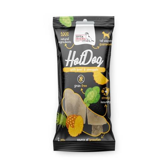 SYTA MICHA HotDog woł. z ananasem 2szt