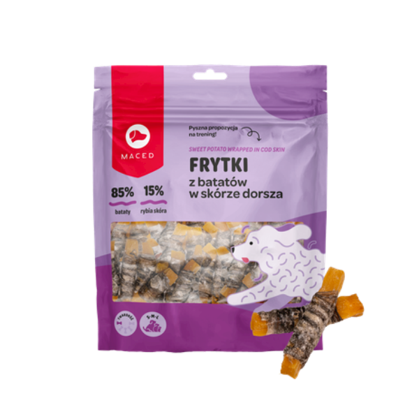 MACED FRYTKI Z BATATÓW W SKÓRZE DORSZA 500G