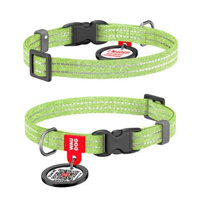 COLLAR OBROŻA Z QR PASZPORTEM 10MM/20-30CM ZIELONA