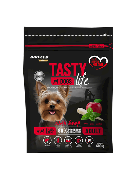 GW TASTY LIFE 600G MINI&SMALL Z WOŁOWINĄ