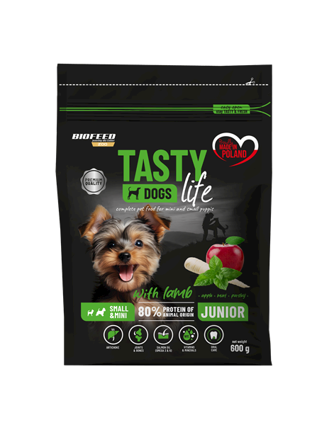 GW TASTY LIFE 600G MINI&SMALL JUNIOR Z JAGNIĘCINĄ