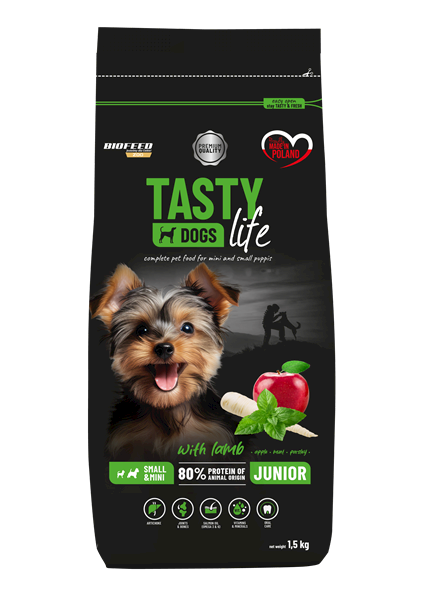 GW TASTY LIFE 1,5KG MINI&SMALL JUNIOR Z JAGNIĘCINĄ