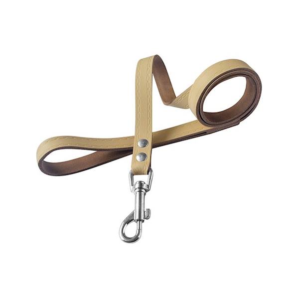 CHABA Smycz skórzana - 12-120 cm Natura