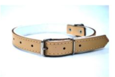 CHABA Obroża skórzana - 16-45 cm Natura