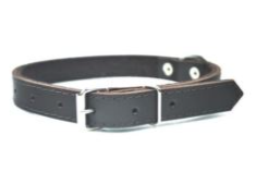 CHABA Obroża skórzana - 12-35 cm Brąz