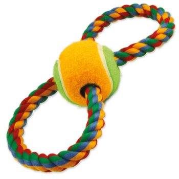 PL ÓSEMKA ZE SZNURA 25CM Z PIŁKĄ TENISOWĄ 