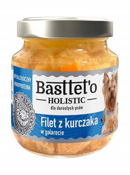 BASTTETO HOLISTIC 130G SŁOIK PIES FILET Z KURCZAKA