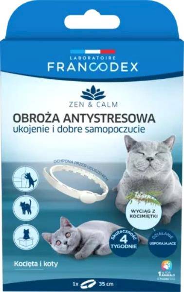 ZX Obroża antystres z kocimiętką dla kotów 35CM