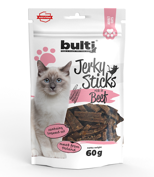 BULT JERKY STICKS 60G KOT WOŁOWINA