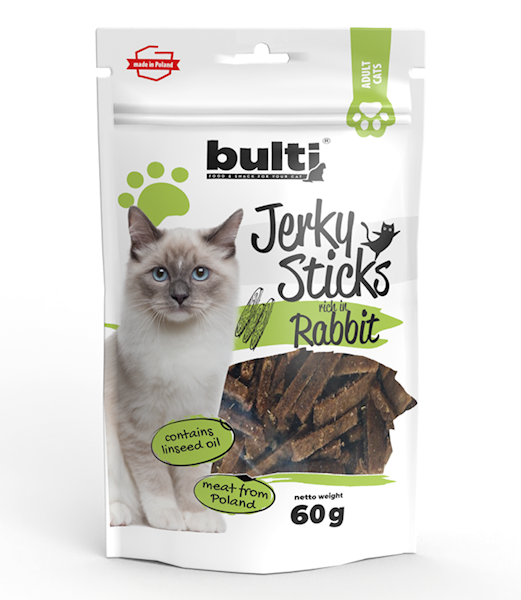 BULT JERKY STICKS 60G KOT KRÓLIK