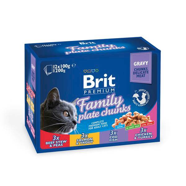 BRIT SASZETKA 12x100G FAMILY PLATE MULTIPACK