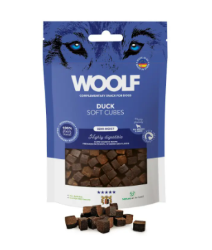 WOOLF 100G SOFT CUBES DUCK MONOPROTEIN