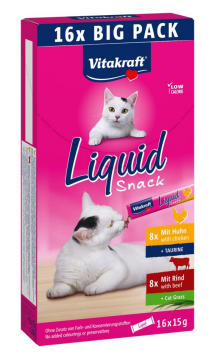 V CAT LIQUID SNACK MP 16szt kura+wołowina