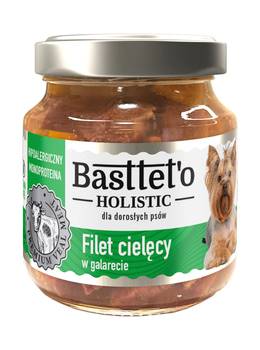 BASTTETO HOLISTIC 130G SŁOIK PIES FILET CIELĘCY
