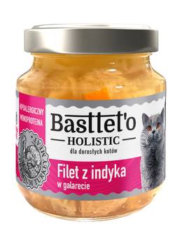 BASTTETO HOLISTIC 130G SŁOIK KOT FILET Z INDYKA