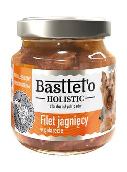 BASTTETO HOLISTIC 130G SŁOIK PIES FILET JAGNIECY