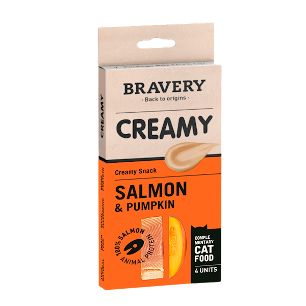 BRAVERY CAT CREAMY  56G SALMON & PUMPKIN
